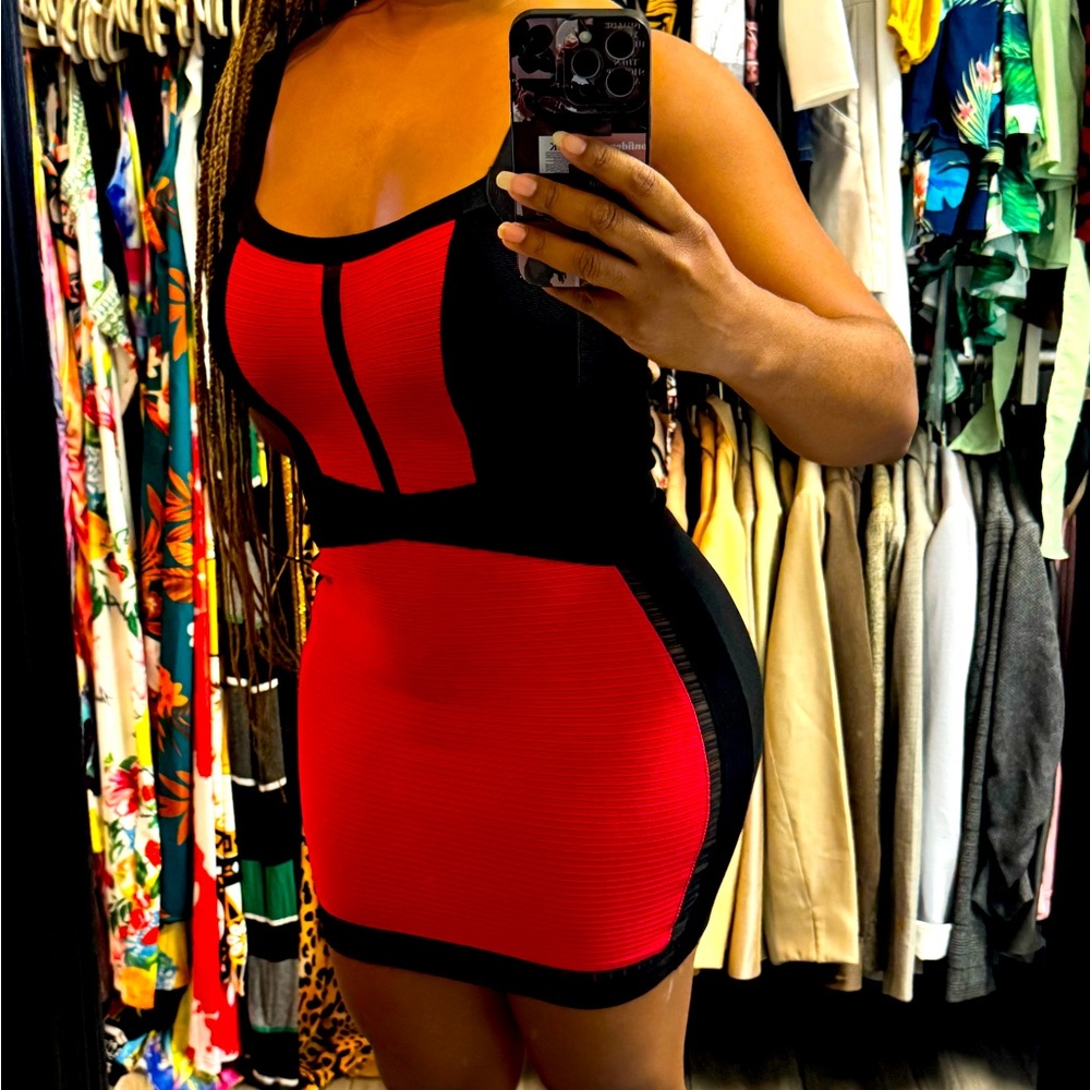 Black and Red Marciano party/cocktail dress